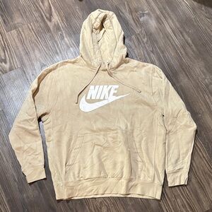 Nike cream/white logo hoodie